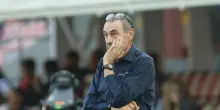 Sarri: &laquo;Il futuro alla Lazio non dipende da me. Derby alle 12.30? Non assicuro la mia presenza&raquo;