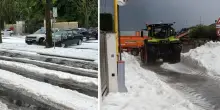 Maltempo in Lombardia, ?bomba? di ghiaccio a Cislago: strade come fiumi di grandine, paura e danni