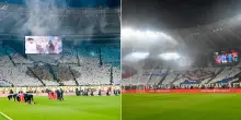 Lazio-Inter, lo spettacolo delle curve a confronto. La Nord cita l'Inno alla gioia