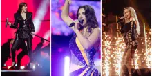 Battiti Live Spring, pagelle look: Michelle Hunziker al veglione di Capodanno (4) Serena Brancale sposa a fette (5) Annalisa pantera di pelle (7)