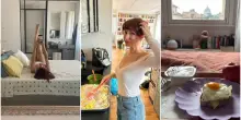 Andrea Delogu, la casa a Roma con vista su San Pietro: l'open space con le opere dell'amica Ema Stokholma, la cucina dorata e la camera da letto affacciata sul Cupolone