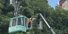 Via il freno, la Funivia dondola e torna nella stazione di Castellammare