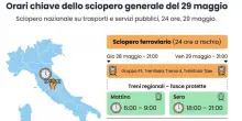 Sciopero 29 maggio, stop a treni e mezzi pubblici per 24 ore. A Roma si ferma anche la scuola: orari e fasce
