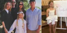 Ilary Blasi, la prima comunione di Isabel: i look (del brand di Belen) della cerimonia, la foto di famiglia con Bastian e il mistero di Francesco Totti