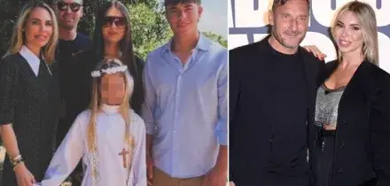 Francesco Totti e Ilary Blasi distanti alla comunione della figlia Isabel, il retroscena: &laquo;Forse i nuovi arrivati non si sentivano a loro agio&raquo;