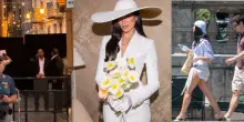 Dua Lipa e Callum Turner, matrimonio a Palermo: l'aperitivo (blindato) in piazza, l'abito con le piume e le auto d'epoca