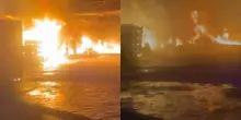 Napoli, grosso incendio a Poggioreale nella notte: in fiamme un capannone in un'area di 3mila metri quadrati