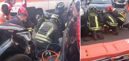 Furgone tampona un?auto che travolge madre e figlia: morta una 58enne, grave la 92enne