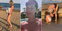 Federica Pellegrini, estate in famiglia: le giornate al mare le piccole Matilde e Rachele e i nonni. &laquo;Settimana di prime volte&raquo;