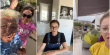 Eva Grimaldi, il nido d'amore con Imma Battaglia (nell'ex hotel riconvertito): gli arredi vivaci, la Lady Oscar pop e il terrazzo panoramico su Roma