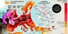 Caldo, caos in Francia: 40 morti e musei chiusi. In Italia oggi bollino rosso in 16 citt&agrave;, domani in 17. &laquo;&Egrave; il blocco Omega&raquo;