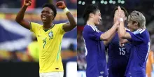Brasile-Giappone: dove vederla in tv (Rai o Dazn) e streaming, orario e formazioni ufficiali dei sedicesimi di finale