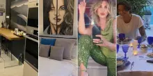 Alba Parietti, la villa con piscina a pochi passi da Milano: i dettagli animalier, il quadro in stile pop art del figlio Francesco Oppini, la veranda per le cene