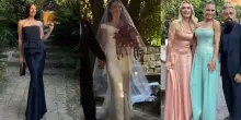 Aurora Ramazzotti, pagelle look del matrimonio: Michelle Hunziker odalisca (6), la sposa romantica (8), Giulia Salemi chic (9), Serena Autieri fatina (8)