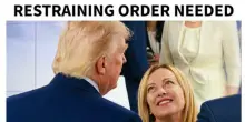 Trump attacca ancora Giorgia Meloni e pubblica un nuovo meme su Truth: &laquo;Serve un ordine restrittivo&raquo;