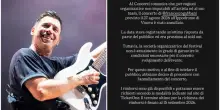 Francesco Gabbani, concerto annullato a un passo dal sold out: la scelta per salvaguardare il pubblico e il caso Tor Vergata