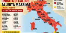 Caldo estremo, domani il picco: 25 citt&agrave; da bollino rosso. Quali sono e quando arriver&agrave; la tregua