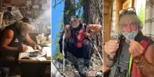 Mauro Corona, la casa rifugio di Erto: la vista sui boschi delle Dolomiti, lo studio con le sculture di legno e l?arredamento ?selvatico?