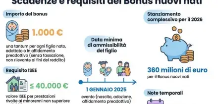 Bonus nuovi nati 2'26 da mille euro, ultime ore per le domande: ecco i requisiti e il tetto Isee