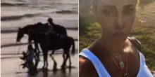 Belen Rodriguez, la caduta dal cavallo Pongo: &laquo;Ho fatto una capriola tipo Dragon Ball&raquo;