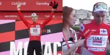 Vuelta, Pogacar messo in imbarazzo dall'influencer Erola Jons: &laquo;Perch&eacute; vai in iperventilazione quando mi vedi?&raquo;