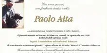 &laquo;Sono finalmente morto anch'io&raquo;: l'ultima battuta di Paolo Aita incisa sulla lapide. Poi l'invito: &laquo;Dopo il funerale ricordatemi al bar&raquo;
