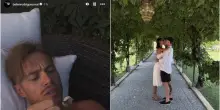 Belen Rodriguez e Gaetano Fidanzati di nuovo insieme dopo le voci di crisi: lui a letto, lei scherza sul gelato