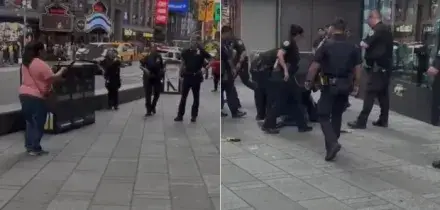 New York, donna accoltella due persone a Times Square: una &egrave; morta. La polizia le spara e la uccide
