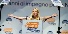 Meloni a Bari: &laquo;Legge elettorale contro i ribaltoni. Non mollo. E il centrosinistra &egrave; senza programma&raquo;