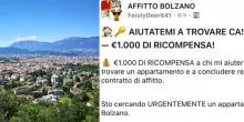 &laquo;Offro 1000 euro a chi mi trova casa in affitto con urgenza&raquo;: l'annuncio disperato e la crisi abitativa