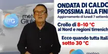 Meteo Giuliacci: &laquo;Crollo termico nelle prossime ore, temperature gi&ugrave; di 10 gradi. Il dettaglio regione per regione&raquo;