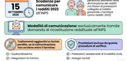 Inps, scadenza redditi 2022: dal 16 settembre via alla revoca della quattordicesima, ecco chi rischia