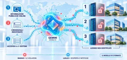Gemini viola tre siti aziendali, &egrave; la prima volta per l'Intelligenza Artificiale di Google