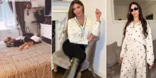 Guendalina Tavassi, la casa nel cuore di Roma: il camino con cornice, il divano in velluto e la camera bianca
