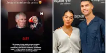 Georgina Rodriguez difende Cristiano Ronaldo e attacca il ct Jorge Jesus: &laquo;Non so come porti il nome di Cristo&raquo;. Poi cancella la storia