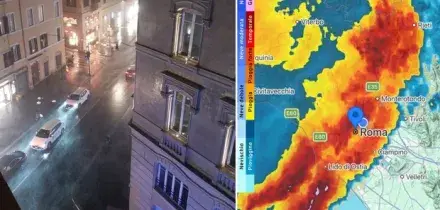 Bomba d'acqua su Roma, nubifragio con fulmini e forti raffiche di vento sulla Capitale: allagamenti e disagi