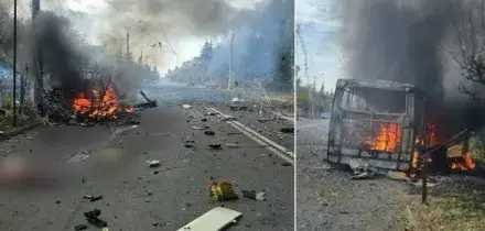 Attacco russo a Kramatorsk, colpito un bus di civili ucraini: 12 morti e 14 feriti