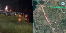 Strade allagate dopo il temporale di questa notte: chiuso tratto della Domiziana e auto sommerse