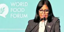 A Roma la presidente venezuelana Delcy Rodriguez. Deroga dell'Italia ai divieti europei