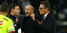 Napoli-Roma, squalifica per Allegri: insulti all'arbitro. Il club fa ricorso, la strategia