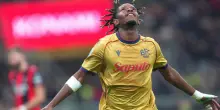 Mbangula, tripletta in Milan-Bologna a San Siro. Chi &egrave;: et&agrave;, altezza, carriera, stipendio, ruolo, il passato nella Juve