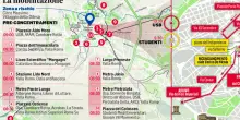 Corteo a Roma, attesi 20mila manifestanti: partenza da piazza dei Cinquecento. Allerta sui raduni dei centri social