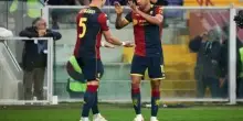 Genoa-Roma 2-1, De Rossi sorride con Messias e Vitinha
