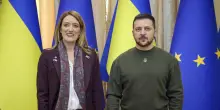 Metsola a Kiev, vedrà Zelensky e il presidente della Rada