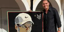 La foto del pugno alzato di Sinner diventa un mosaico in Lego