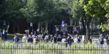 Manifestazione Pro Pal durante visita di Mattarella a Pavia