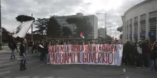 Studenti in piazza a Roma per il 'No Meloni Day'