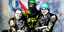 A Roma murale con Thunberg, Albanese e miliziano di Hamas