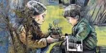 A Roma spunta murale di Alice Pasquini dedicato ai rifugiati