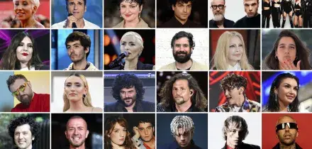 Da Paradiso a Fedez-Masini tra i 30 Big di Sanremo